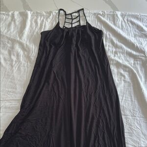 Nicole Miller Black Halter Backless Sundress